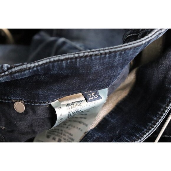 Diesel Womens Size 25 XS Dark Blue Grupee Jeans Sweat Pants Skinny Stretch Denim - Picture 4 of 8